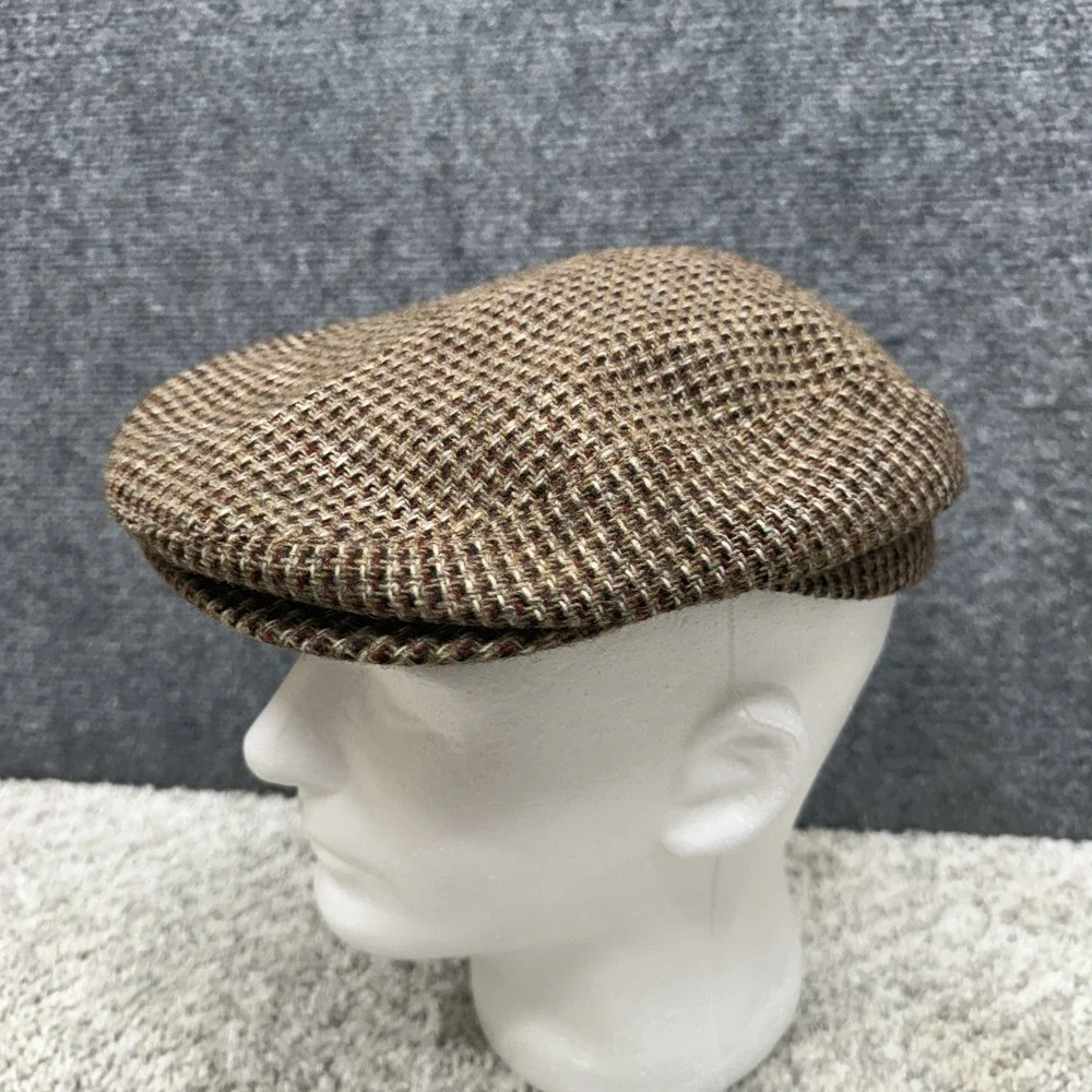 Vintage Stetson flat cap hat tweed Men's size Medium‎ USA (for restoration)